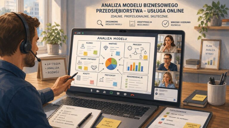 Analiza modelu biznesowego przedsiębiorstwa - usługa online