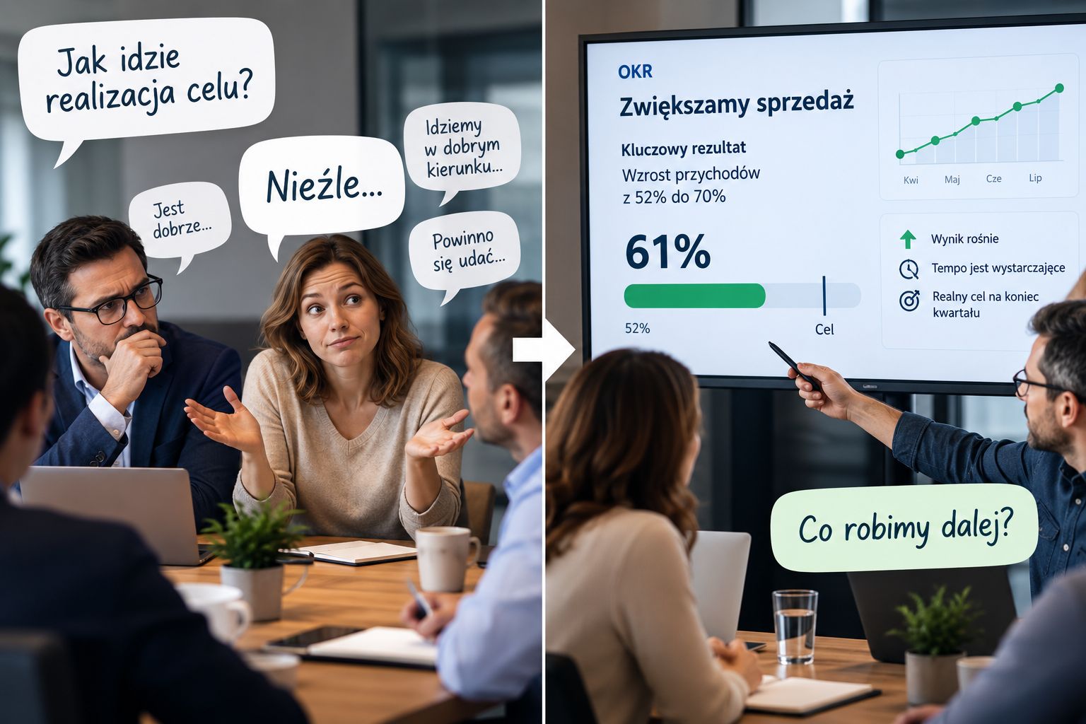 ak OKR pomagają realizować strategię